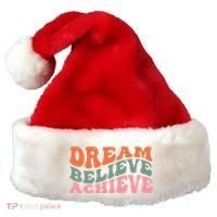 Dream Believe Achieve Positive Quote Santa Hat thumb 0