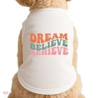 Dream Believe Achieve Positive Quote Doggie Tank thumb 0