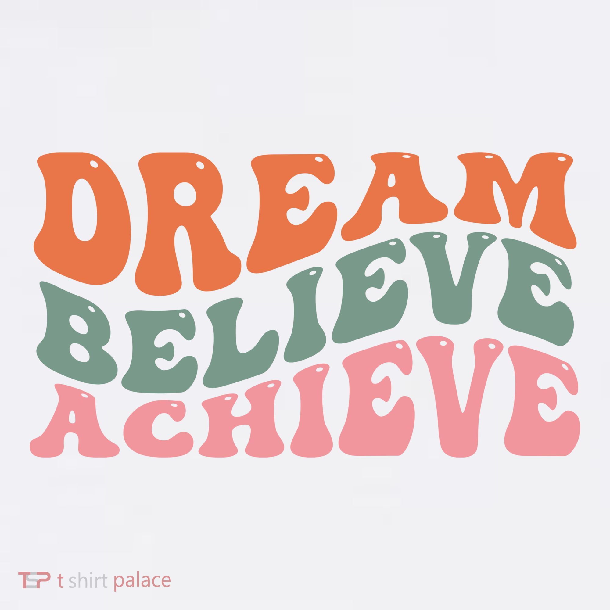 Dream Believe Achieve Positive Quote Sweatshirt