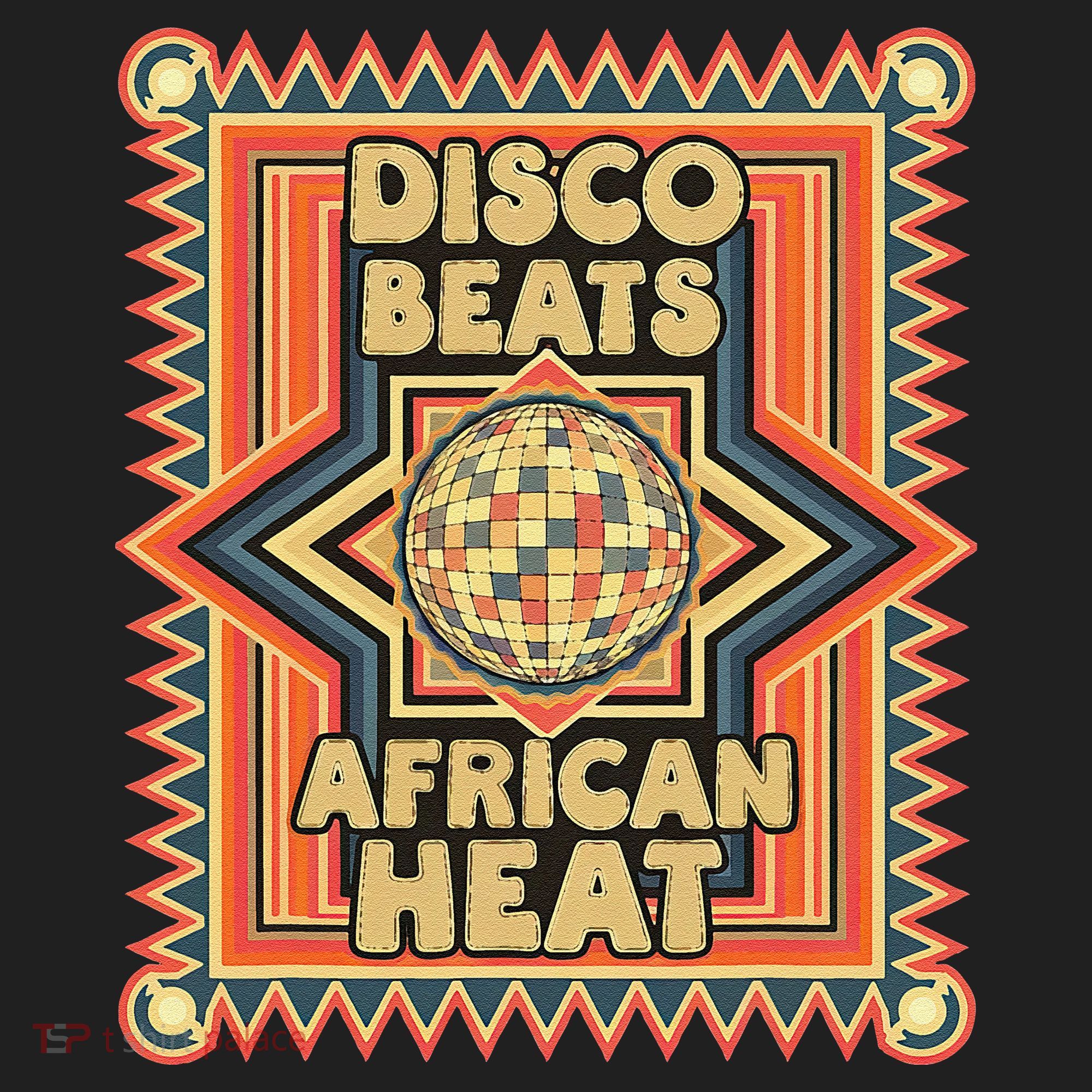 Disco Beats African Heat Retro 1970s Soul Music Golf Towel