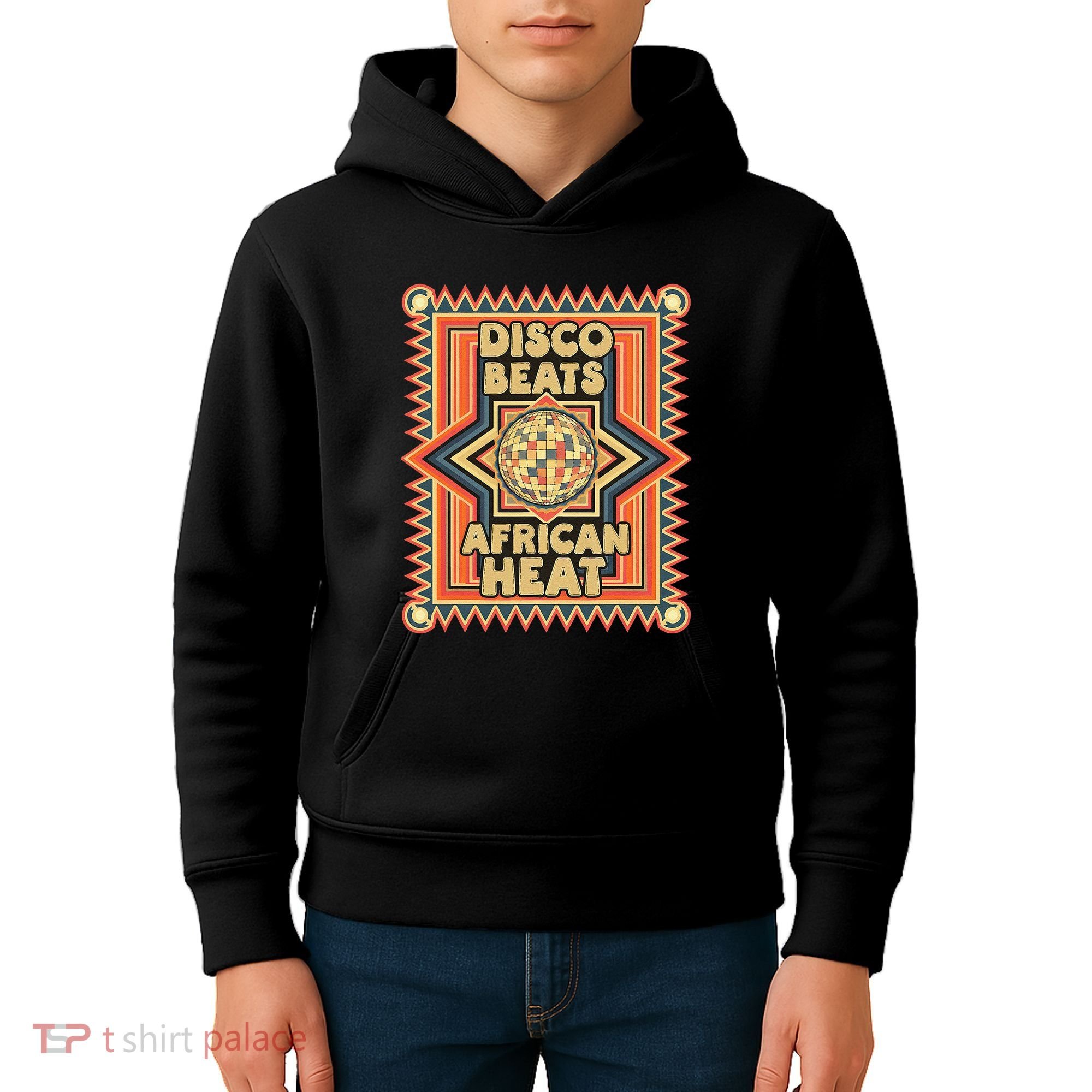 Disco Beats African Heat Retro 1970s Soul Music Kids Hoodie