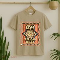 Disco Beats African Heat Retro 1970s Soul Music T-Shirt thumb 2