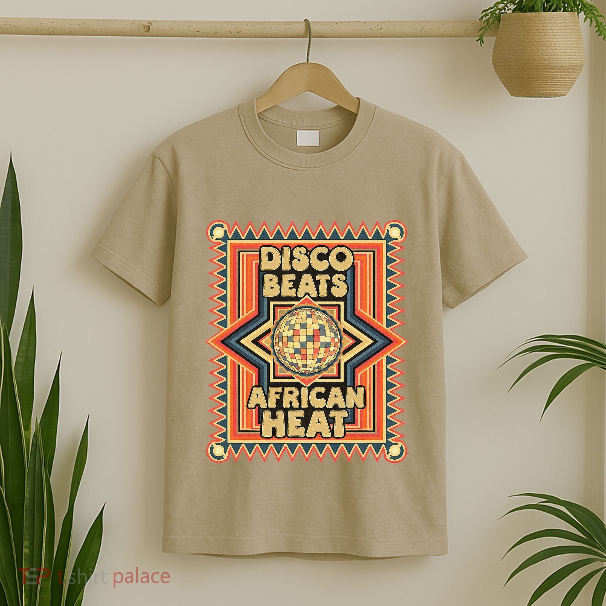 Disco Beats African Heat Retro 1970s Soul Music T-Shirt