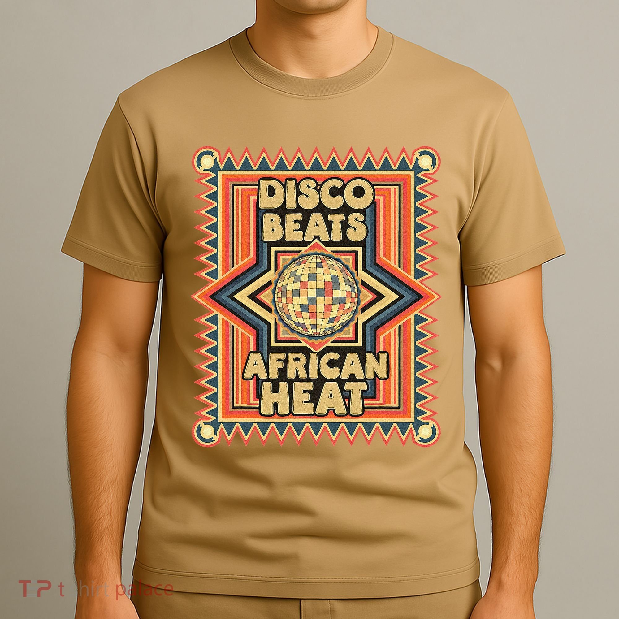 Disco Beats African Heat Retro 1970s Soul Music T-Shirt
