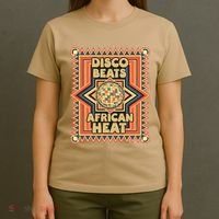 Disco Beats African Heat Retro 1970s Soul Music T-Shirt thumb 4