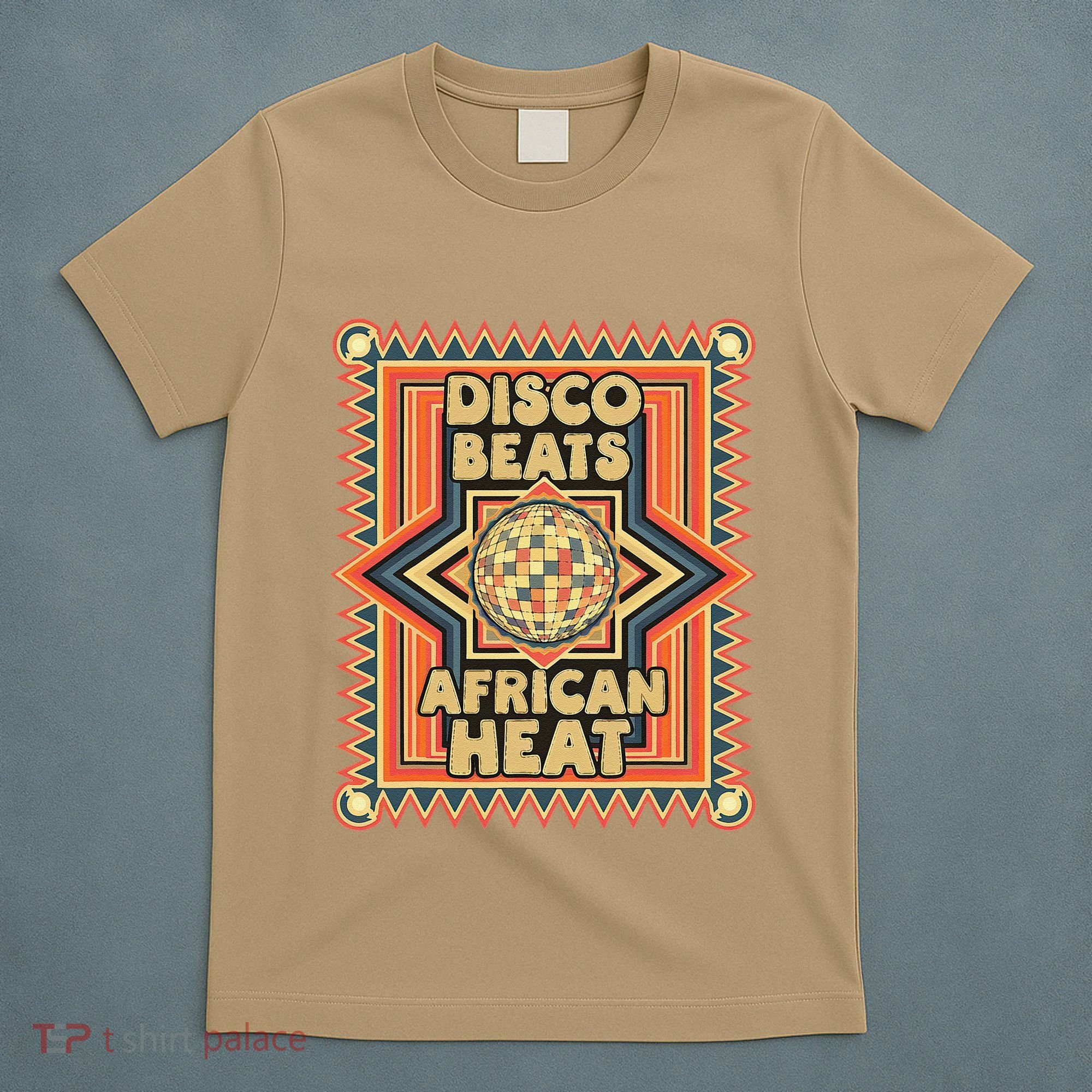 Disco Beats African Heat Retro 1970s Soul Music T-Shirt