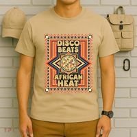 Disco Beats African Heat Retro 1970s Soul Music T-Shirt thumb 6