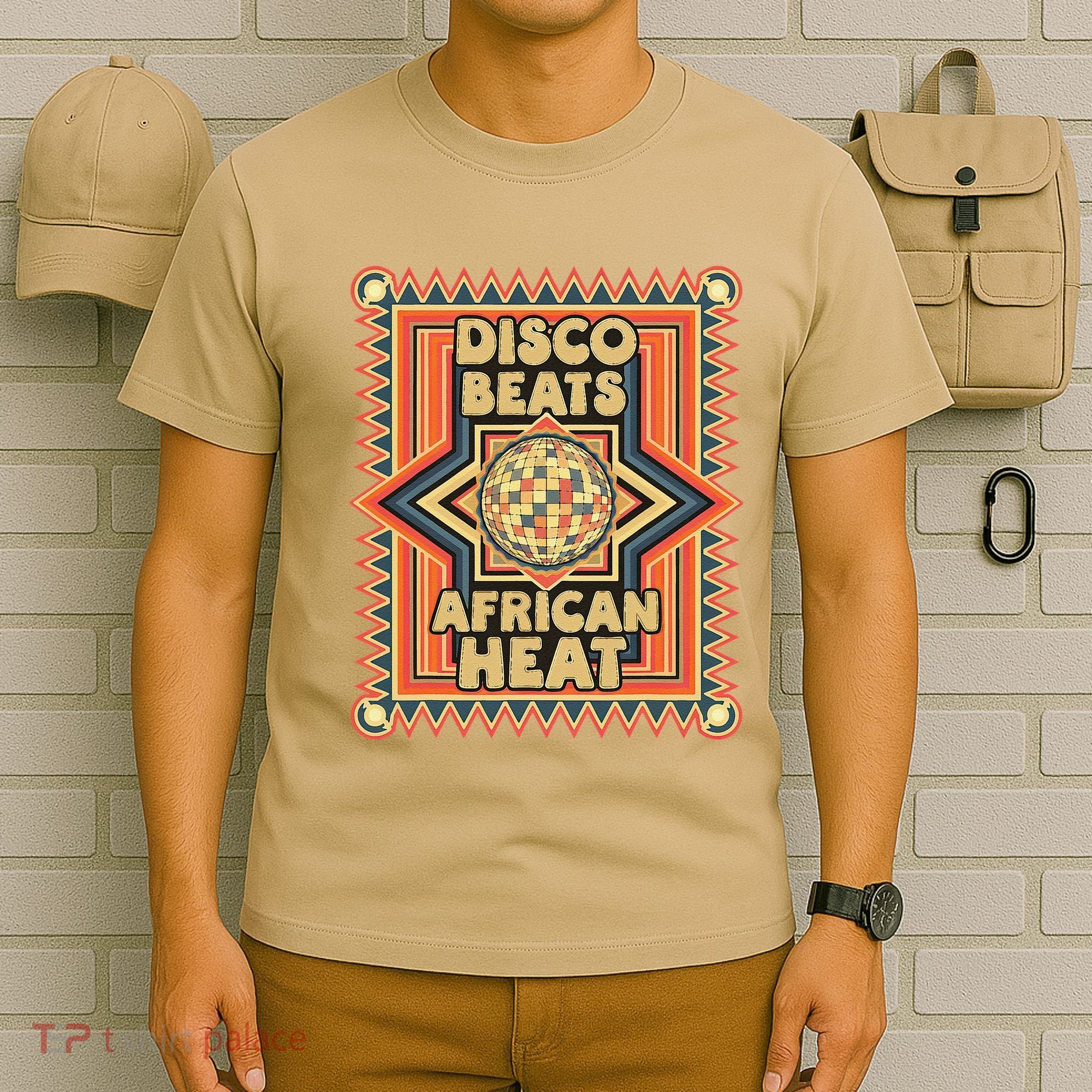 Disco Beats African Heat Retro 1970s Soul Music T-Shirt