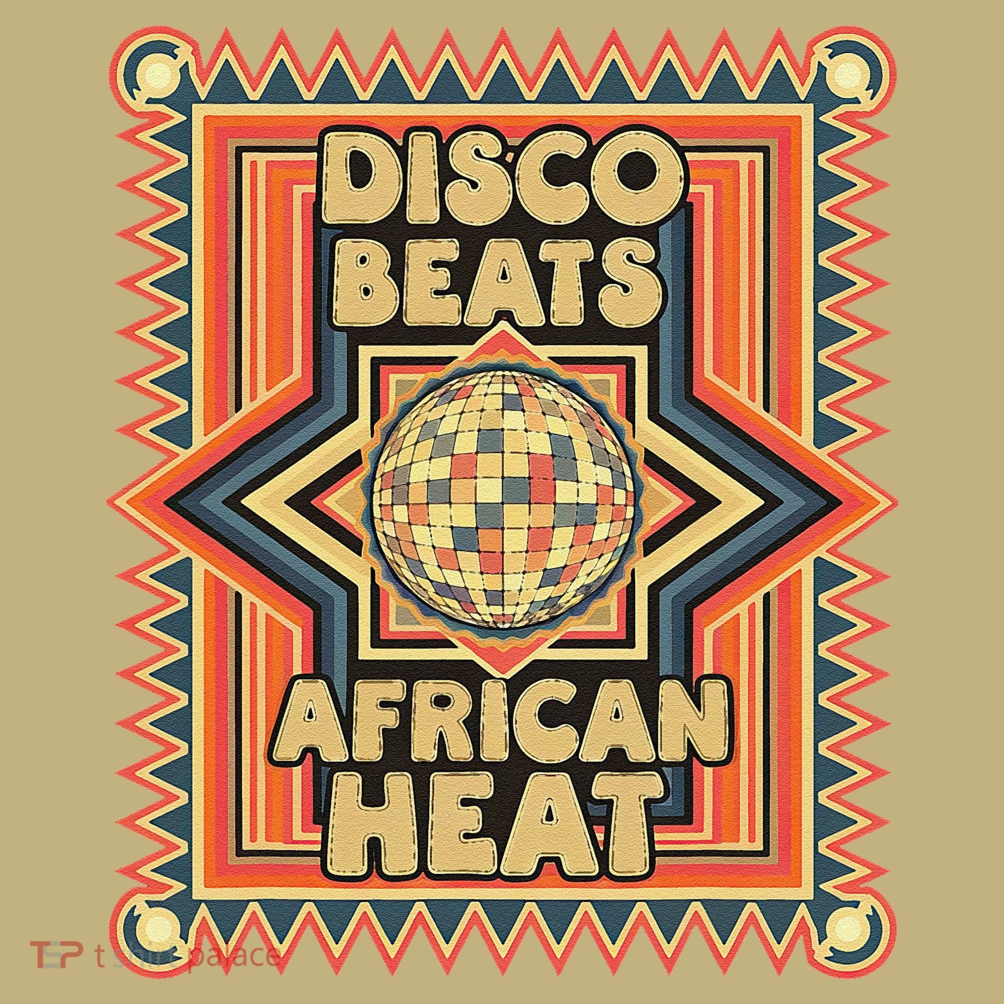 Disco Beats African Heat Retro 1970s Soul Music T-Shirt