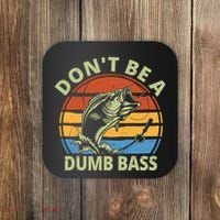 Dont Be A Dumb Bass Funny Fishing Coaster thumb 0