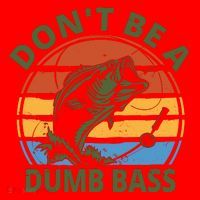 Dont Be A Dumb Bass Funny Fishing Santa Hat thumb 1