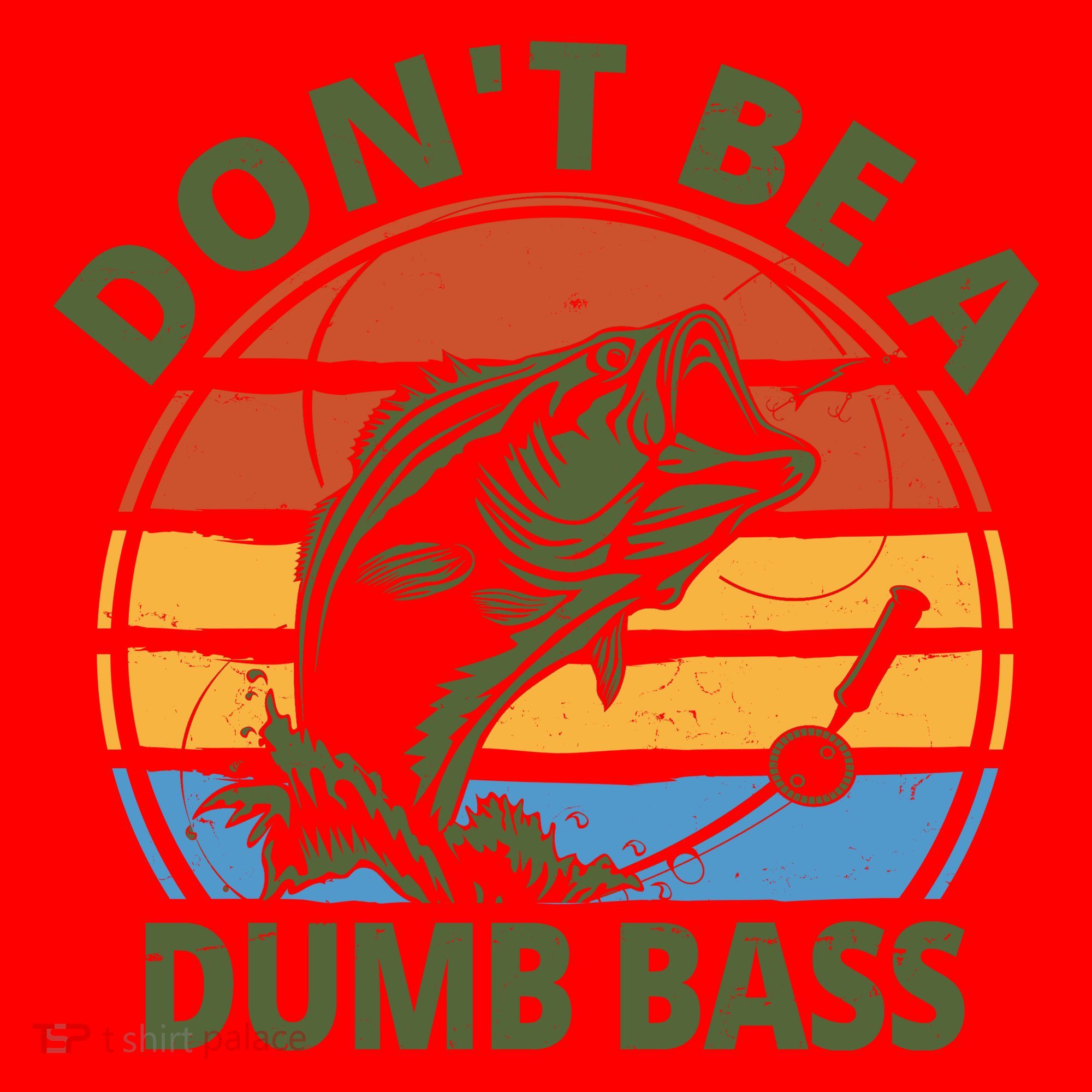 Dont Be A Dumb Bass Funny Fishing Santa Hat