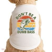 Dont Be A Dumb Bass Funny Fishing Doggie Tank thumb 0