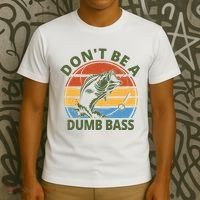 Dont Be A Dumb Bass Funny Fishing T-Shirt thumb 3