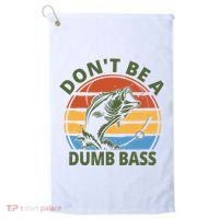 Dont Be A Dumb Bass Funny Fishing Golf Towel thumb 0