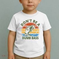 Dont Be A Dumb Bass Funny Fishing Toddler T-Shirt thumb 2