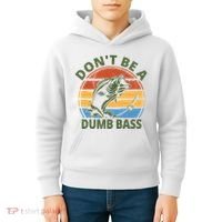 Dont Be A Dumb Bass Funny Fishing Kids Hoodie thumb 4