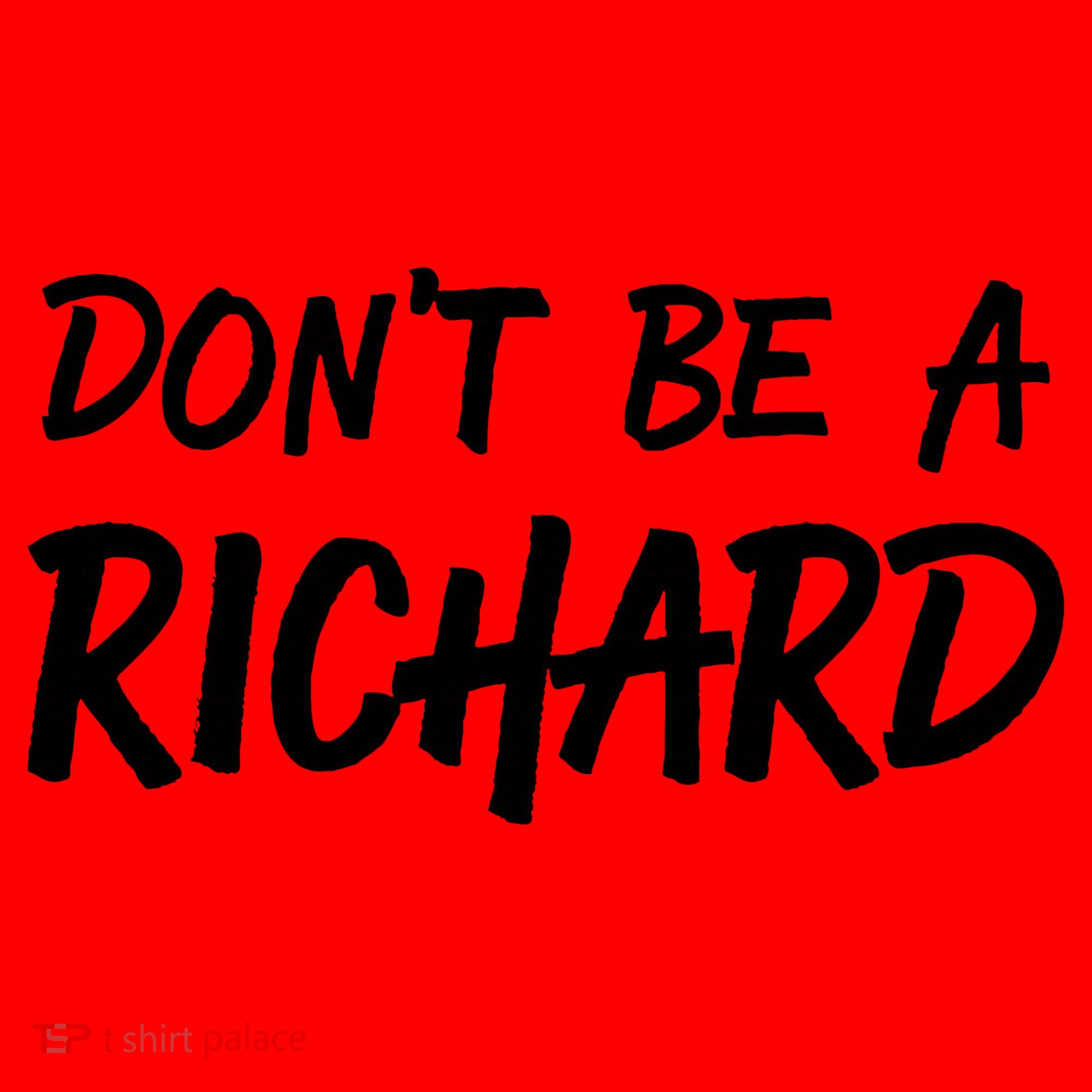Dont Be A Richard Sarcastic Funny Santa Hat