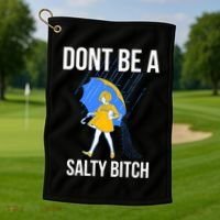 Dont Be A Salty Gift Golf Towel thumb 1