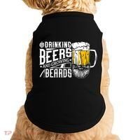 Drinking Beers And Growing Beards Funny Drinking Party Doggie Tank thumb 0