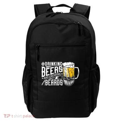 Drinking Beers And Growing Beards Funny Drinking Party Backpack