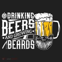 Drinking Beers And Growing Beards Funny Drinking Party Beanie thumb 2