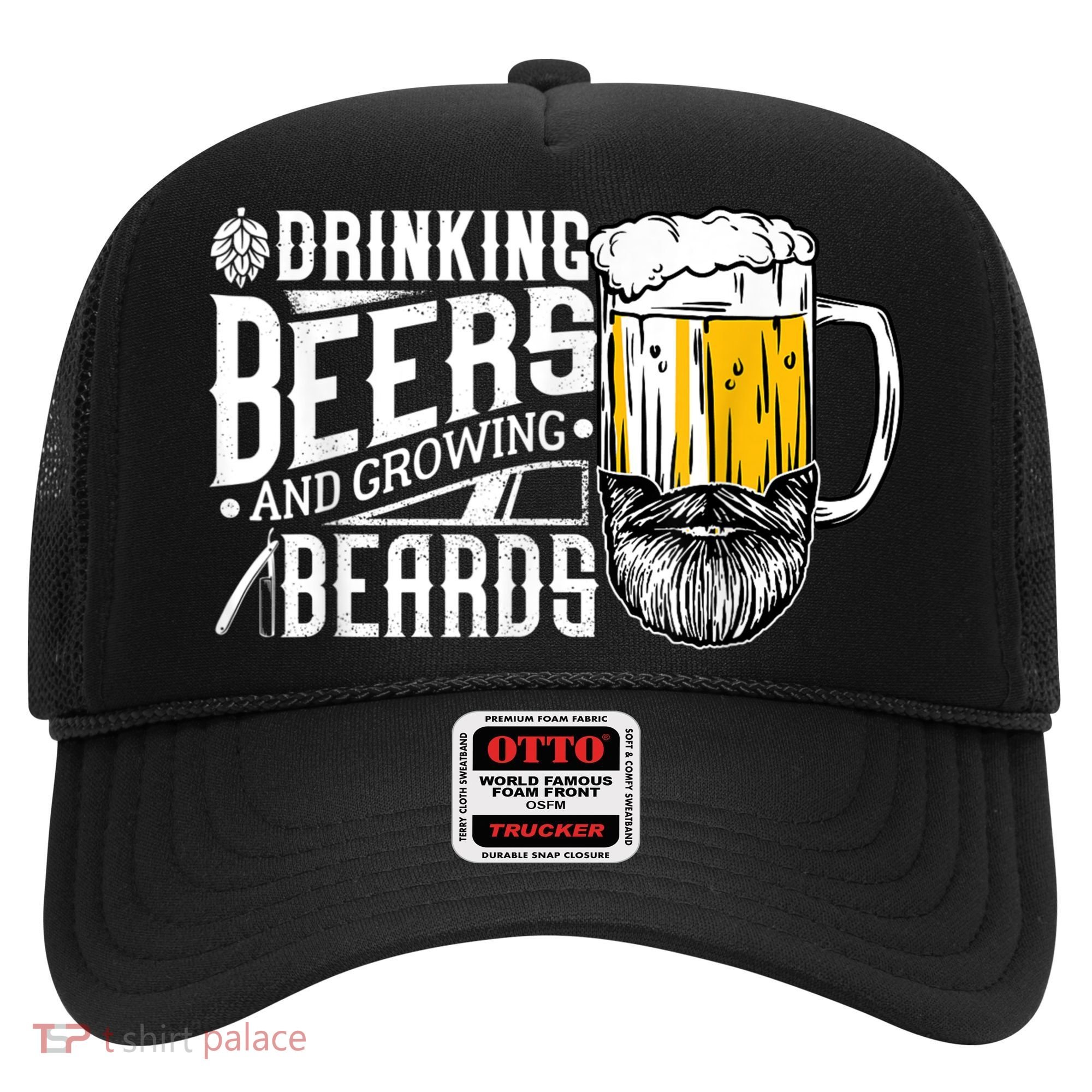 Drinking Beers And Growing Beards Funny Drinking Party Hat