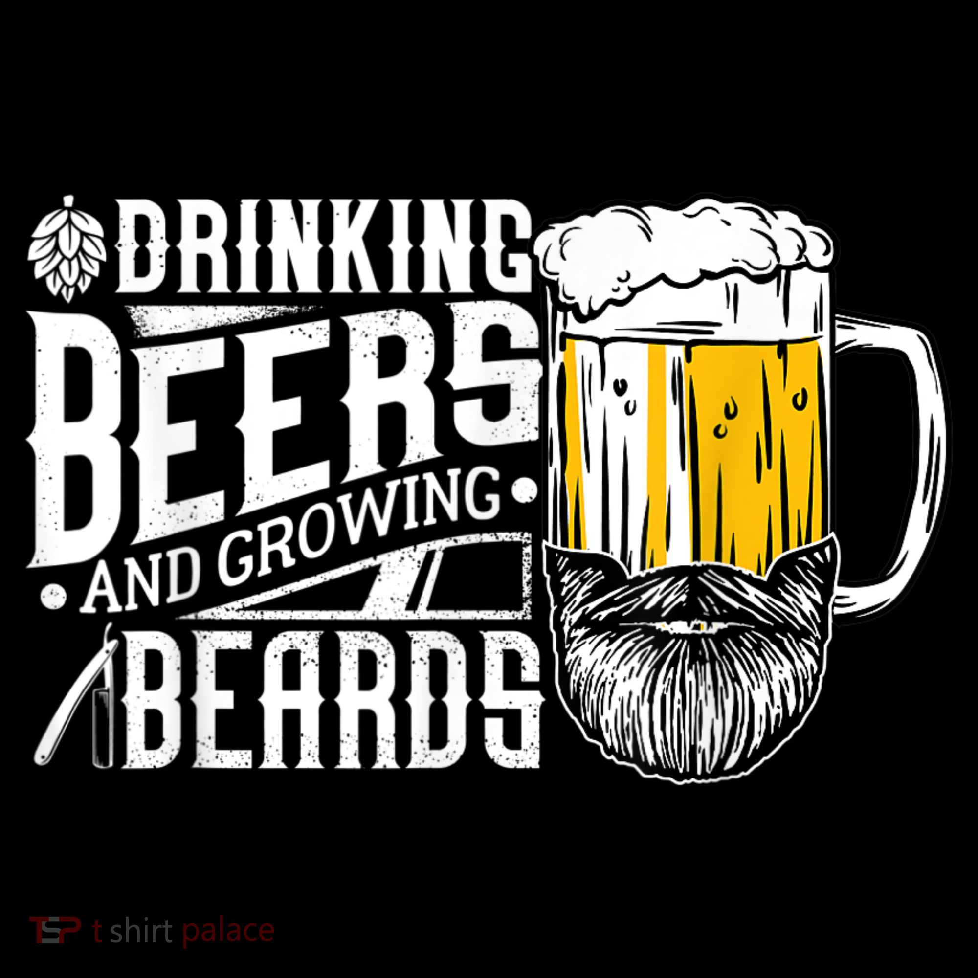 Drinking Beers And Growing Beards Funny Drinking Party Women's Long Sleeve Shirt
