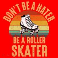 Don't Be A Hater Be A Roller Skater Roller Skate Great Gift Santa Hat thumb 1