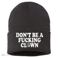 Don't Be A Fucking Clown Funny Sustainable Knit Beanie thumb 0