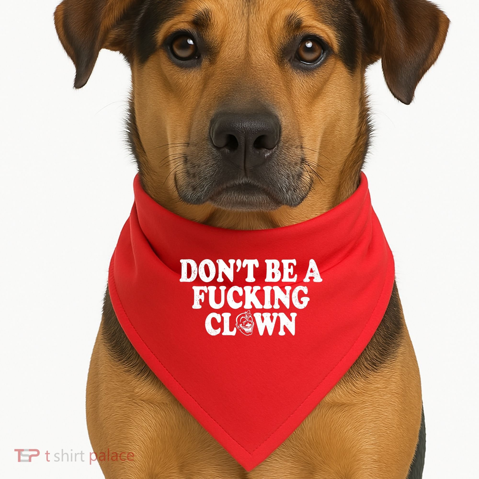 Don't Be A Fucking Clown Funny USA-Made Doggie Bandana