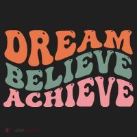 Dream Believe Achieve Retro Quote Women's Sweatshirt thumb 2