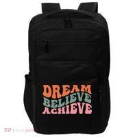 Dream Believe Achieve Retro Quote Impact Tech Backpack thumb 0