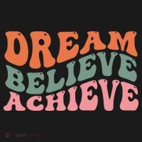 Dream Believe Achieve Retro Quote Impact Tech Backpack thumb 2