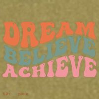 Dream Believe Achieve Retro Quote Garment-Dyed Women's Muscle Tee thumb 6