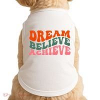 Dream Believe Achieve Retro Quote Doggie Tank thumb 0