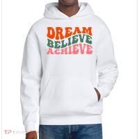 Dream Believe Achieve Retro Quote District V.I.T. Heavyweight Hoodie thumb 0