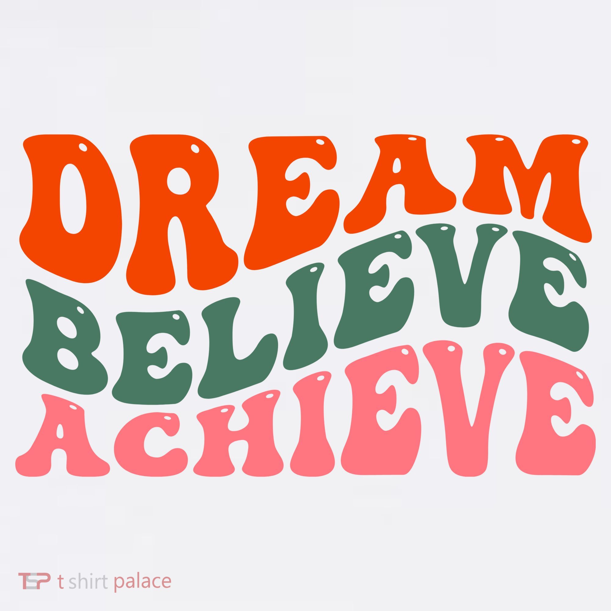 Dream Believe Achieve Retro Quote Mousepad