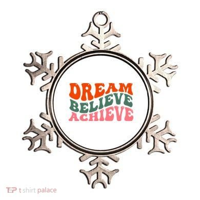 Dream Believe Achieve Retro Quote Ornament
