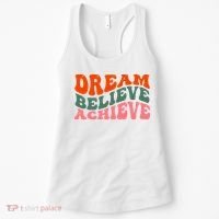 Dream Believe Achieve Retro Quote Women's Tank Top thumb 0