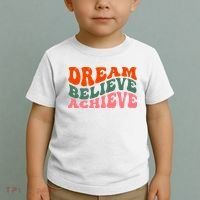 Dream Believe Achieve Retro Quote Toddler T-Shirt thumb 2