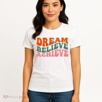 Dream Believe Achieve Retro Quote Women's T-Shirt thumb 4