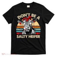 Don't Be a Salty Heifer Cute Highland Cow Lover Vintage Farm T-Shirt thumb 0