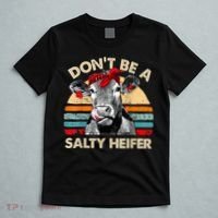 Don't Be a Salty Heifer Cute Highland Cow Lover Vintage Farm T-Shirt thumb 5