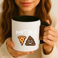 Dont Be A Pizza Shit Funny Coffee Mug thumb 3
