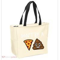 Dont Be A Pizza Shit Funny Tote Bag thumb 2