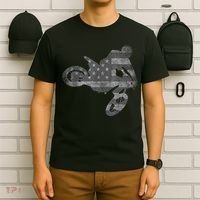 Dirt Bike American Flag Motocross Enduro T-Shirt thumb 6