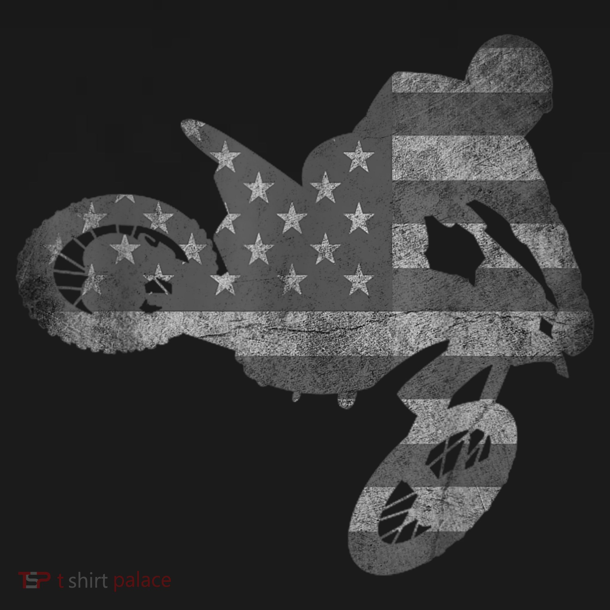 Dirt Bike American Flag Motocross Enduro Polo
