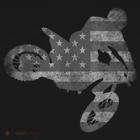 Dirt Bike American Flag Motocross Enduro Women's Hoodie thumb 2