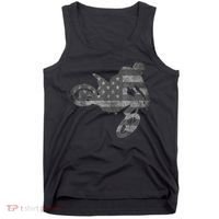 Dirt Bike American Flag Motocross Enduro Tank Top thumb 0